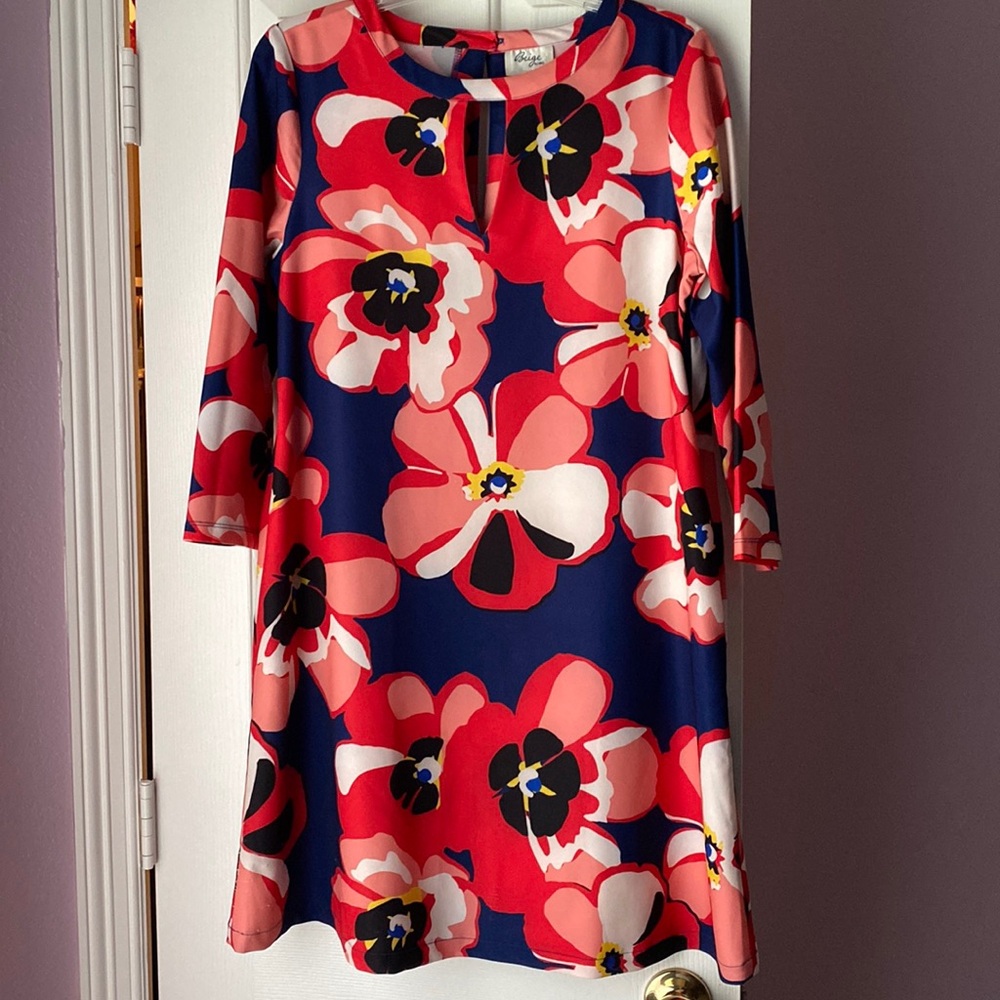 Never been worn too cute for words retro print dress by Beige for ECI. Size M.